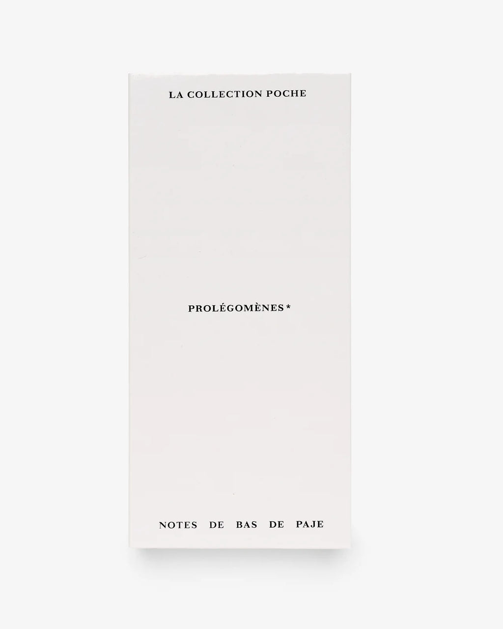 Prolégomènes