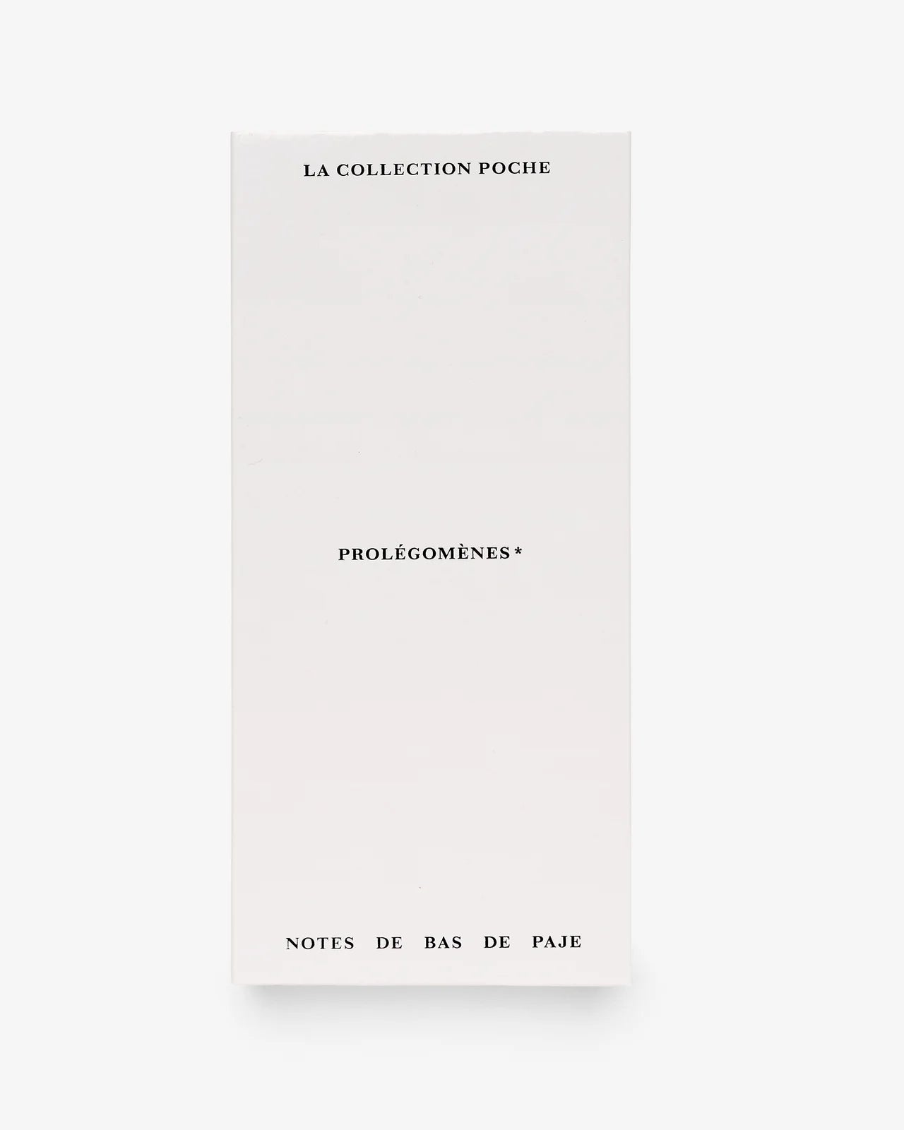 Prolégomènes