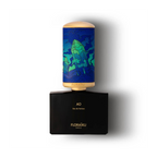 Floraiku AO Eau de Parfum bottle with blue and green label on a white background